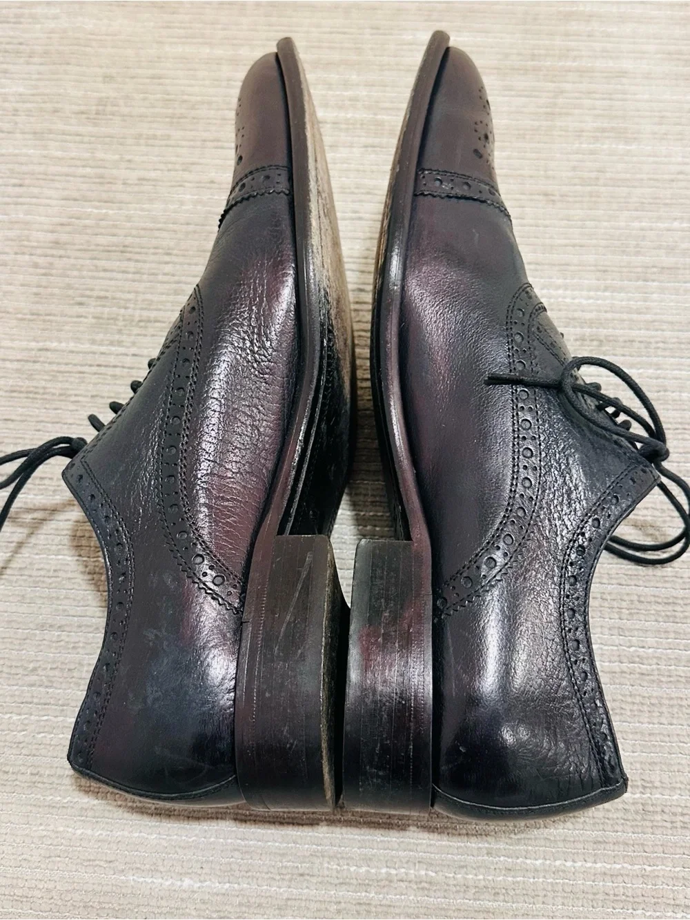 Bettaccini Exclusive Hand Made Shoes Oxford Brogue Men's 8 US / 41‎ EU Italy